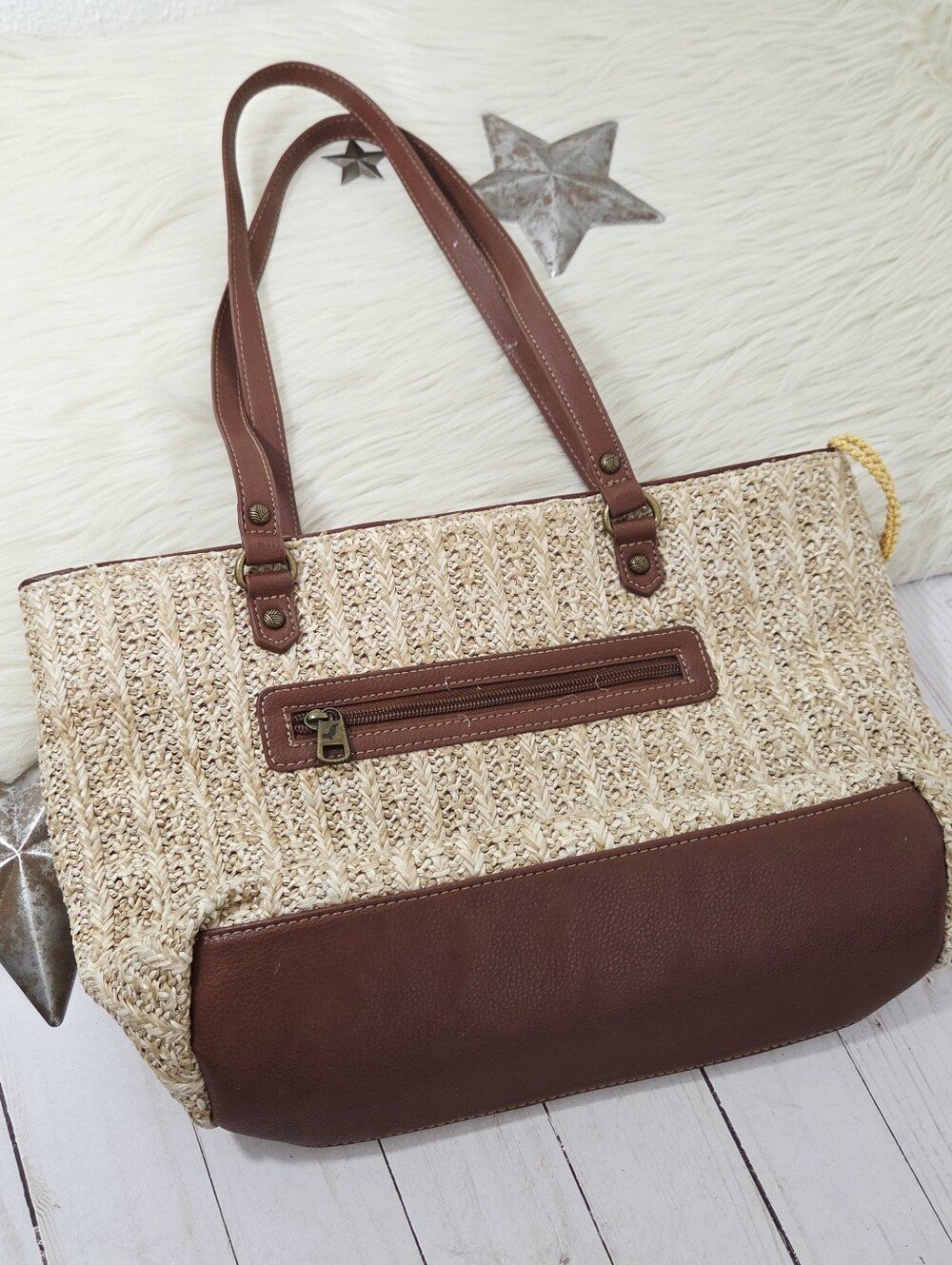 Sakroots Wild At Heart Owl embroidered jute Tote Bag handbag boho purse - Picture 3 of 7
